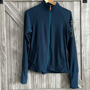 X by Gottex Women’s Performance Jacket – Teal Full-Zip Midlayer – Size Large